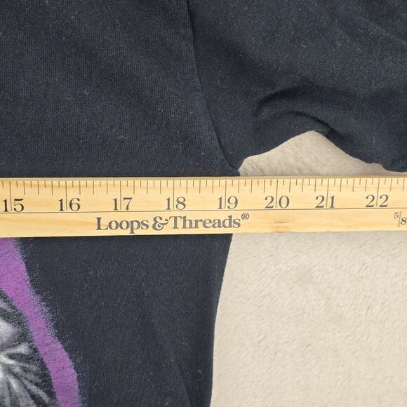 Vintage Fallen Angel Shirt Mens Medium Black Y2K Hooded Prince Goth Cross Wings - Picture 7 of 8